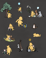 Personalized Classic Winnie the Pooh and Friends Soft Throw Blanket with Initial Name Nursery Decor Birthday Baby Shower Gift for Kids Newborns - CALLIE