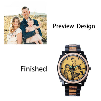 Wooden Photo Watch for Men