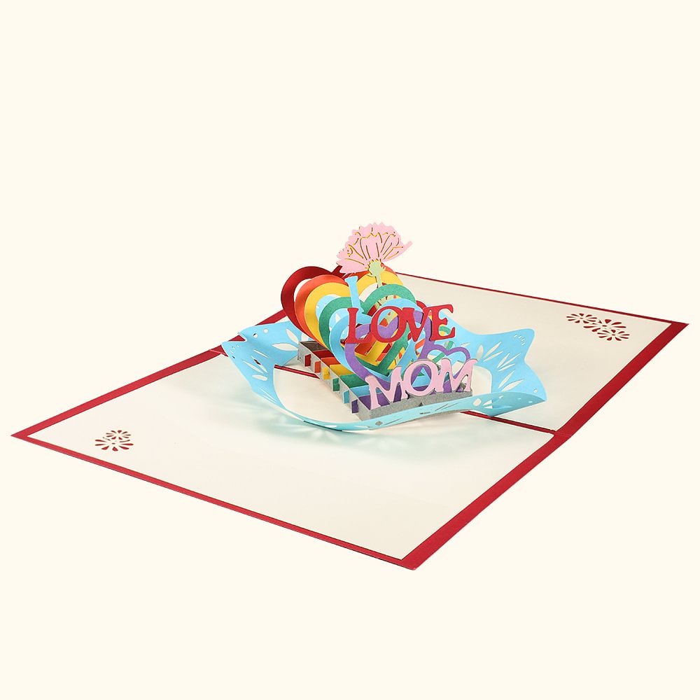 Handmade 3D Paper Carving Card For Mom