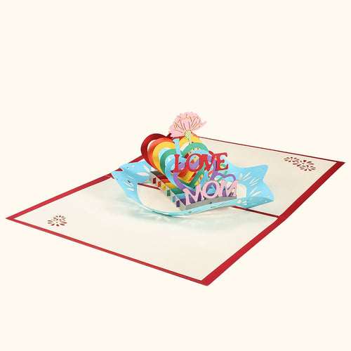 Handmade 3D Paper Carving Card For Mom