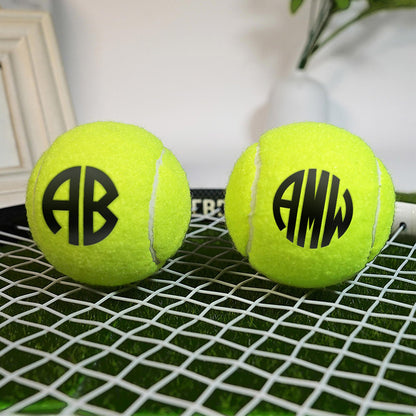 Personalized Tennis Balls with Monogram and Name Set of 3 Tennis Training Gift for Tennis Player Lover