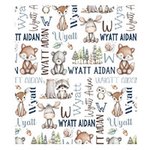 Personalized Cute Hand Painted Animals Soft Throw Blanket with Name and Initial Home Decor Daily Use Birthday Gift for Kids - CALLIE