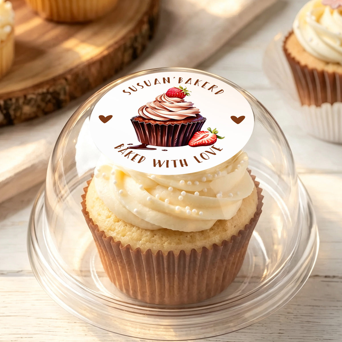 Personalized Creative Baking Element Waterproof Stickers with Text Baking Birthday Gift for Baker Baking Enthusiast