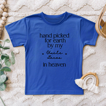 Hand Picked for Earth by My Loved One in Heaven - Personalized 100% Cotton Baby Bodysuit Kid T-shirt