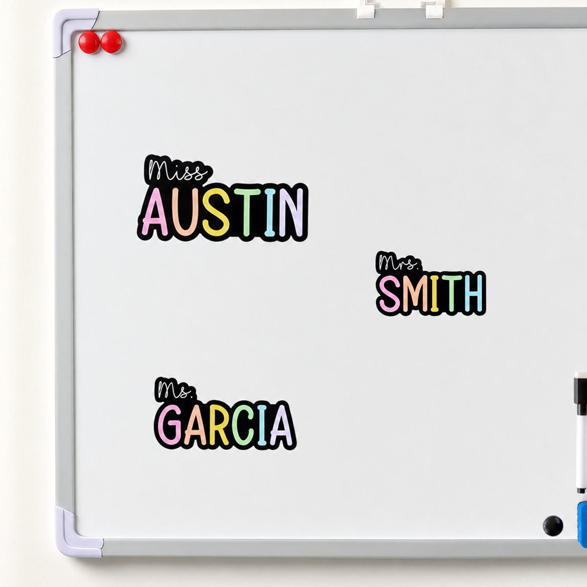 Personalized Rainbow Teacher Name Whiteboard Classroom Magnet Back to School  Gift for Teacher