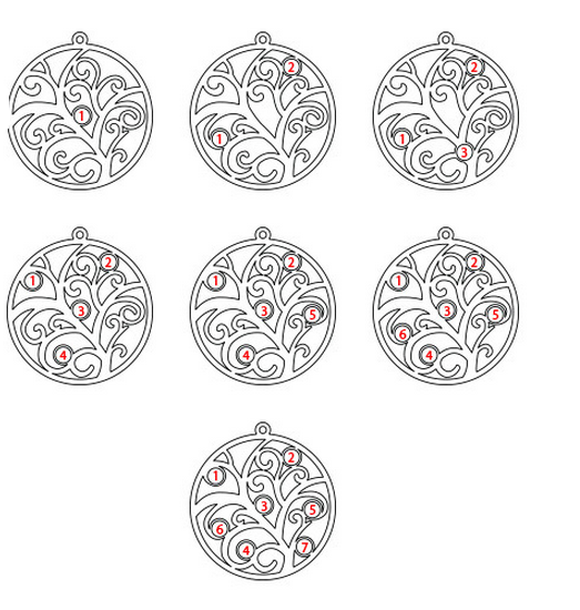 Circle Family Tree Necklace with Children Birthstones and Names