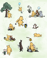 Personalized Classic Winnie the Pooh and Friends Soft Throw Blanket with Initial Name Nursery Decor Birthday Baby Shower Gift for Kids Newborns - CALLIE