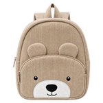 Personalized Cute Teddy Bear Corduroy Backpack with Hand Embroidered Name Children's Day Back to School Birthday Gift for Kids Students - CALLIE