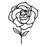 Personalized Line-Art Pet Photo Birth Flower Tattoo Sticker with Name Party Birthday Gift for Dog Cat Pet Lover Owner - CALLIE
