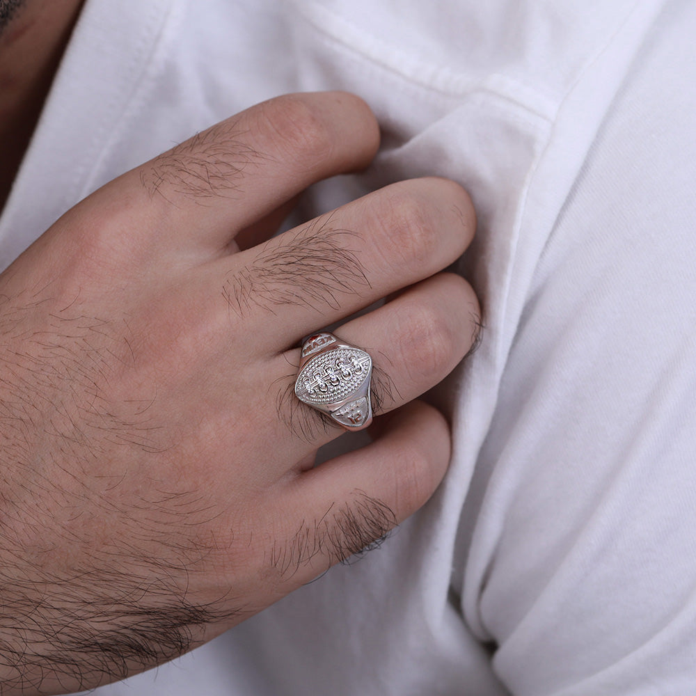 Custom Number and Name Football Ring with Birthstone| Callie