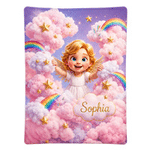 Personalized 3D-Effect Artwork Fantasy Angel Kid Photo A5 Spiral Journal Notebook with Name Daily Use Back to School Birthday Gift for Kids Students - CALLIE