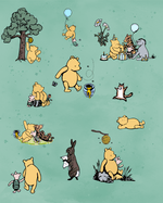Personalized Classic Winnie the Pooh and Friends Soft Throw Blanket with Initial Name Nursery Decor Birthday Baby Shower Gift for Kids Newborns - CALLIE