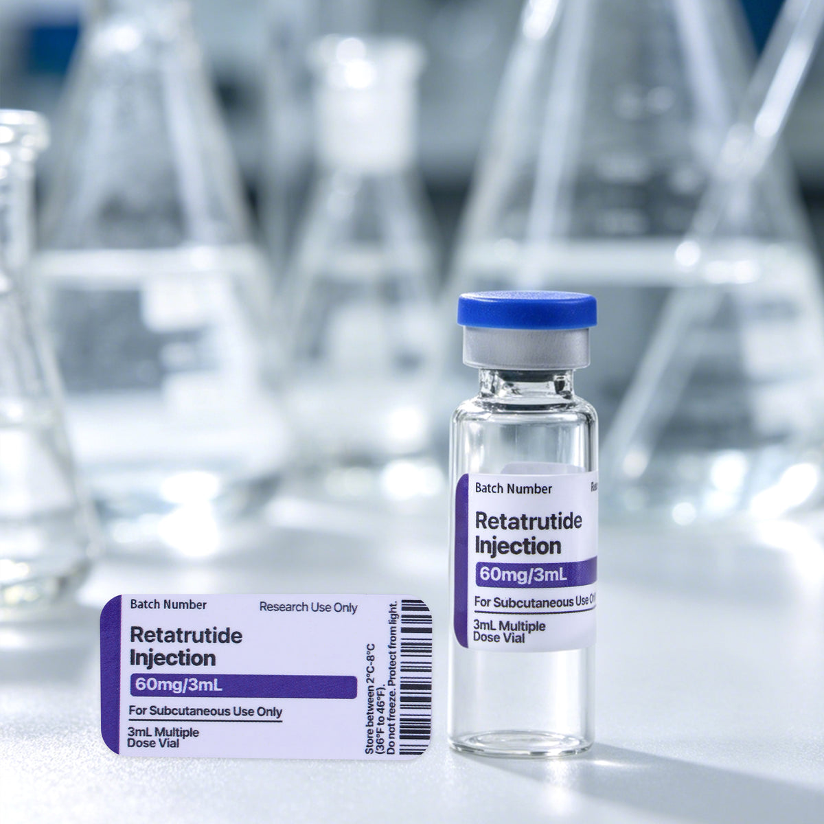 Personalized Multicolor Peptide Drug Bottle Label with Text Medication Organization Daily Use Birthday Gift for Diabetes Patients Caregivers