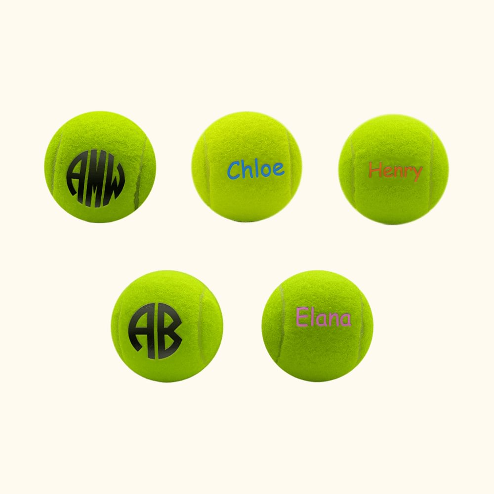 Personalized Tennis Balls with Monogram and Name Set of 3 Tennis Training Gift for Tennis Player Lover