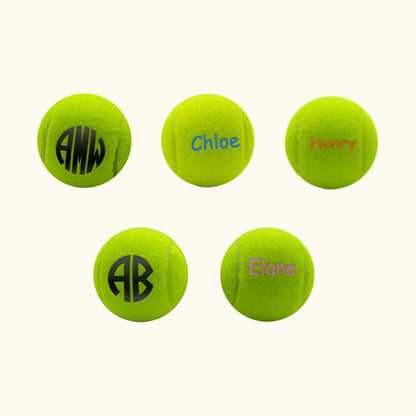 Personalized Tennis Balls with Monogram and Name Set of 3 Tennis Training Gift for Tennis Player Lover