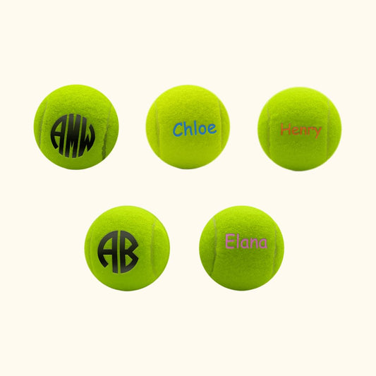 Personalized Tennis Balls with Monogram and Name Set of 3 Tennis Training Gift for Tennis Player Lover