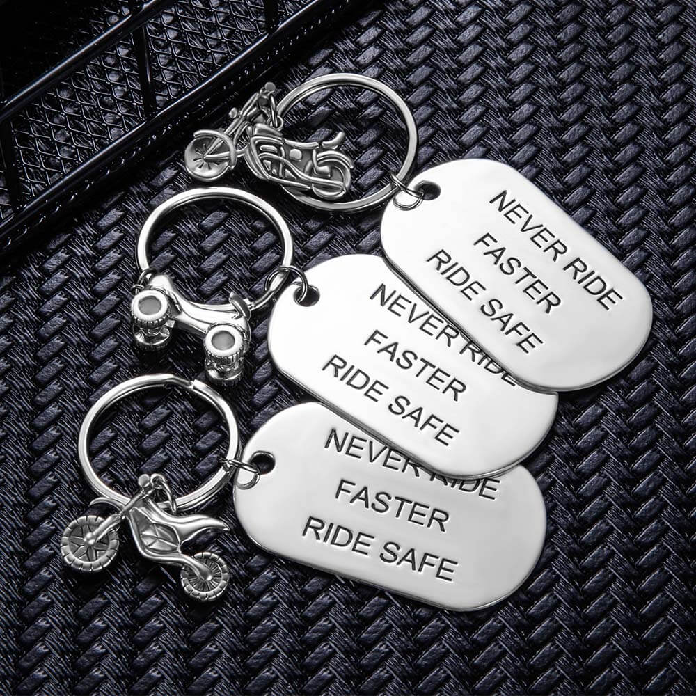 Engraved Motorcycle Keychain