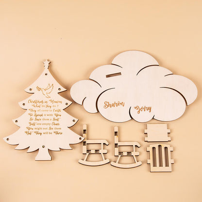 Engraved Names Christmas In Heaven Rocking Chair Christmas Tree Poem