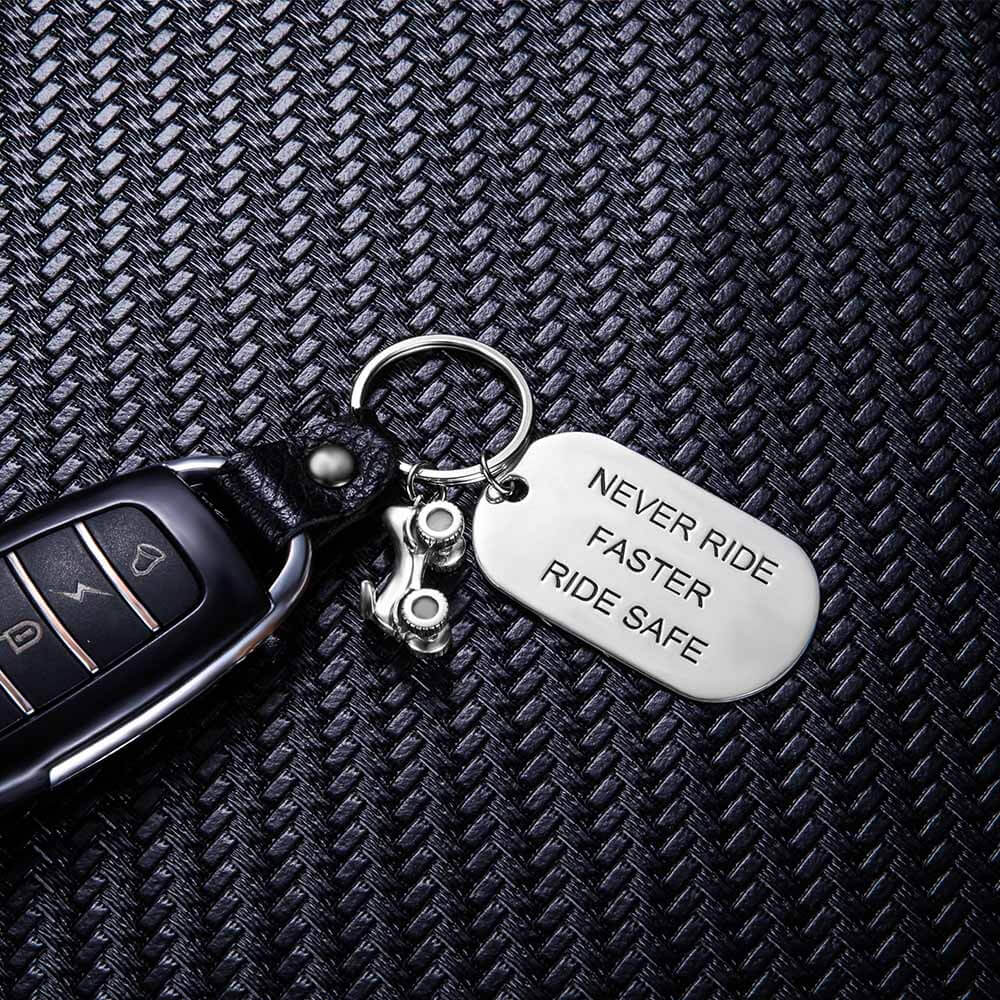 Engraved Motorcycle Keychain