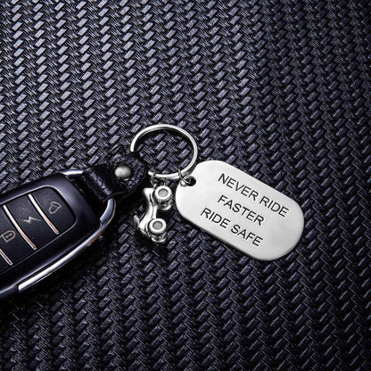 Engraved Motorcycle Keychain