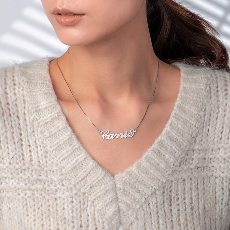 Personalized Name Sterling Silver Necklace