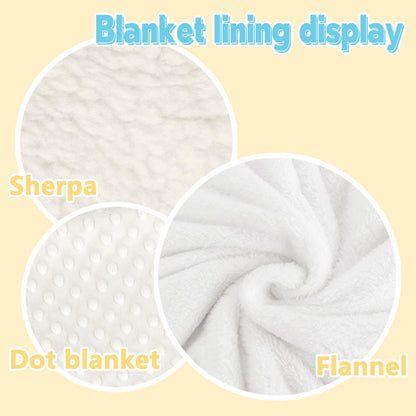 Personalized Cute Floral Giraffe Soft Throw Blanket with Initial and Name Nursery Decor Baby Shower Birthday Gift for Kids Newborn