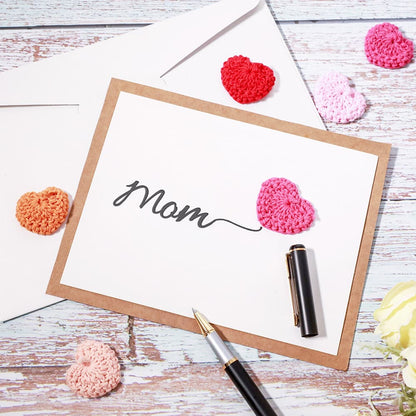 Engraved Knitted Heart Card