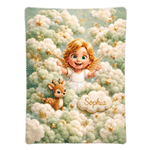 Personalized 3D-Effect Artwork Fantasy Angel Kid Photo A5 Spiral Journal Notebook with Name Daily Use Back to School Birthday Gift for Kids Students - CALLIE