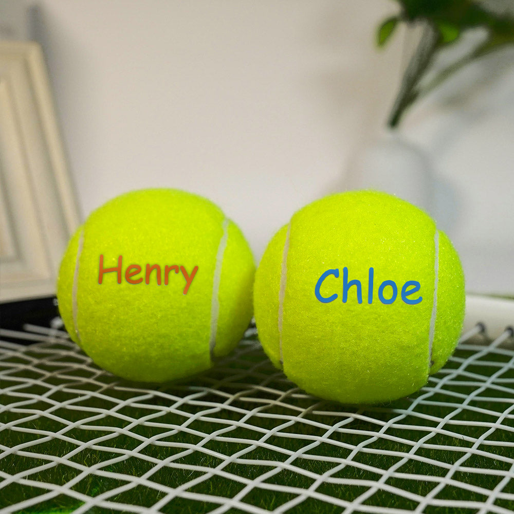 Personalized Tennis Balls with Monogram and Name Set of 3 Tennis Training Gift for Tennis Player Lover