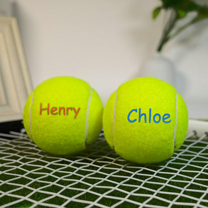 Personalized Tennis Balls with Monogram and Name Set of 3 Tennis Training Gift for Tennis Player Lover