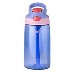 Personalized Cartoon Character Word Cloud 16 oz Water Bottle with Name and Silicone Straw Birthday Back to School Gift for Boys Girls - CALLIE