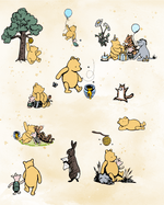 Personalized Classic Winnie the Pooh and Friends Soft Throw Blanket with Initial Name Nursery Decor Birthday Baby Shower Gift for Kids Newborns - CALLIE