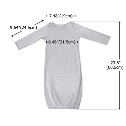 Personalized Colorful Floral Doodle Letter 100% Cotton Baby Sleeper Gown with Name Coming Home Outfit Baby Shower Birthday Gift for Newborns