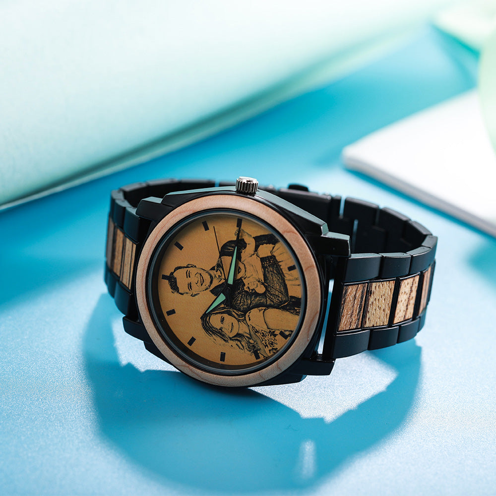 Wooden Photo Watch for Men