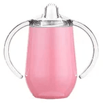 Personalized Cute Animal Initial 10 oz Insulated Sippy Cup with Name and Handle Baby Shower Birthday Gift for Toddler Kid - CALLIE