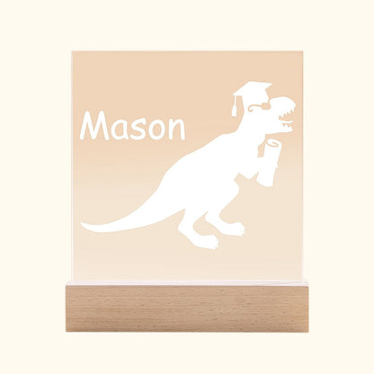 Dinosaur Night Light for Children Engraved Name
