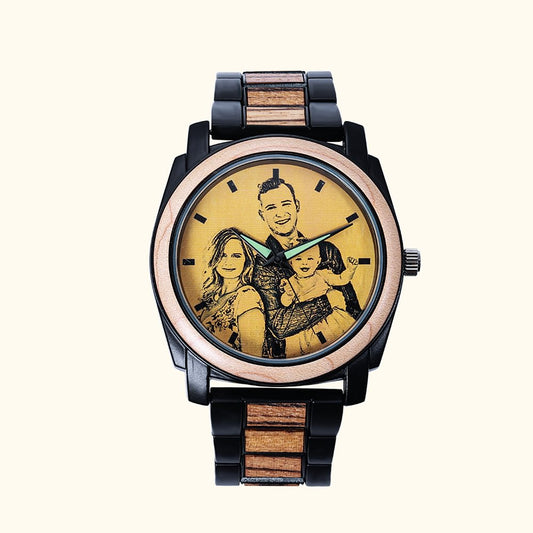 Wooden Photo Watch for Men
