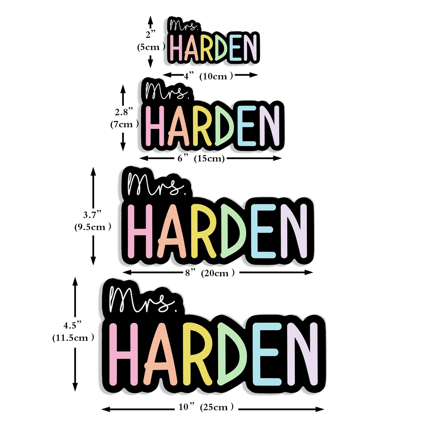 Personalized Rainbow Teacher Name Whiteboard Classroom Magnet Back to School  Gift for Teacher