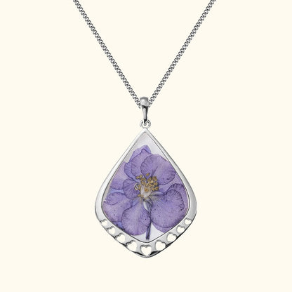 Birth Month Dried Flower Drop Necklace