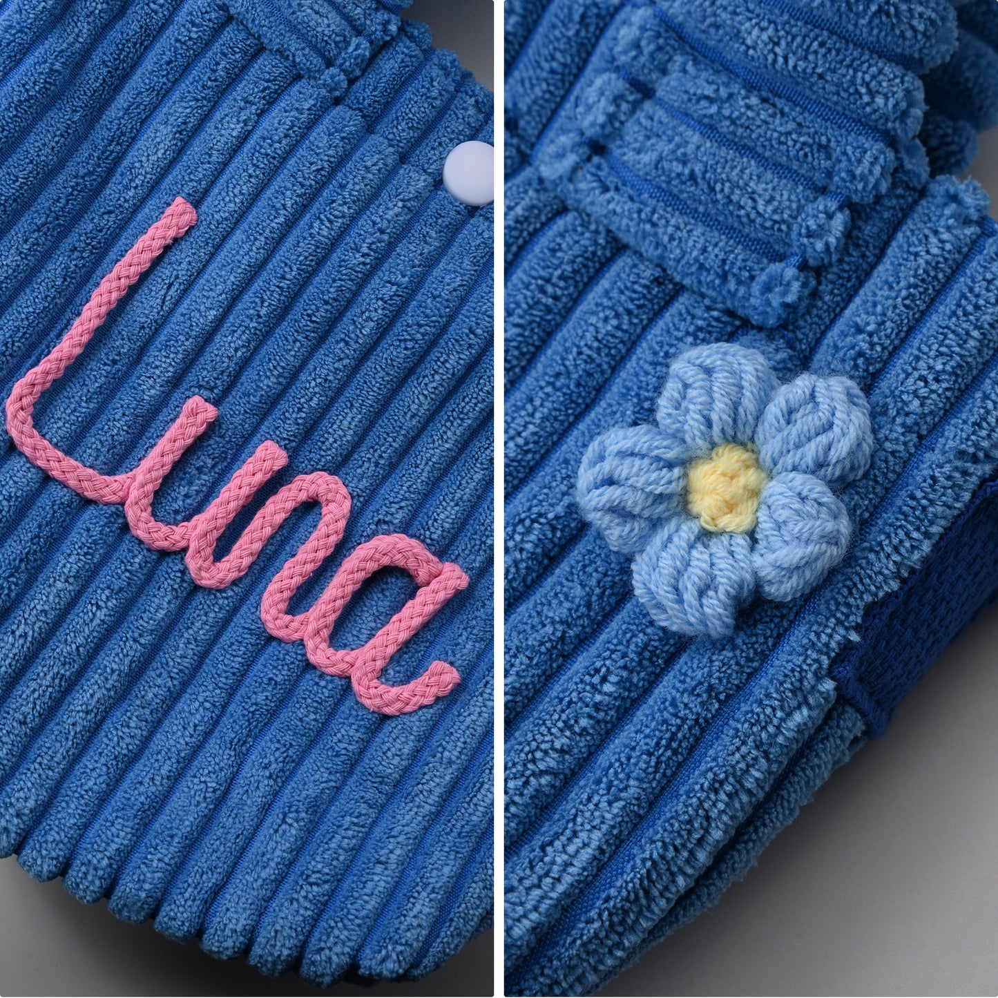 Personalized Cute Flower Lollipop Strawberry Name Corduroy Crossbody Bag Birthday Back to School Gift for Kids Girls Boys Toddlers