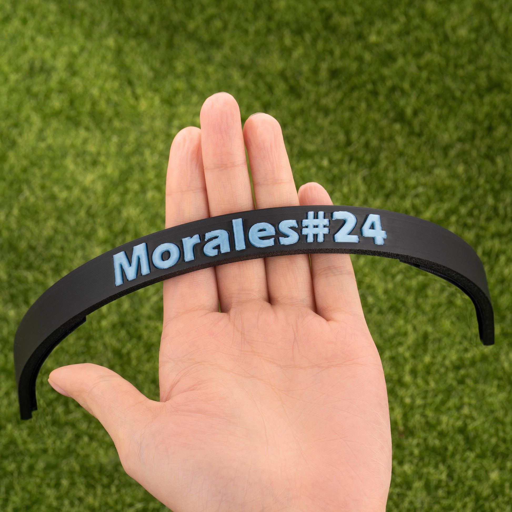 Personalized Multicolor Softball Fielder’s Mask Name Plate with Text Season‑End Gift for Softball Athletes