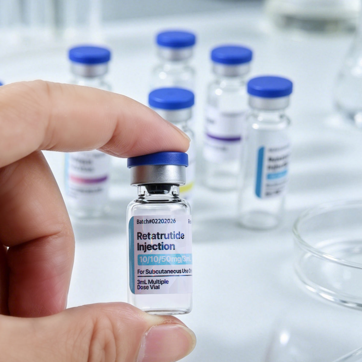 Personalized Multicolor Peptide Drug Bottle Label with Text Medication Organization Daily Use Birthday Gift for Diabetes Patients Caregivers