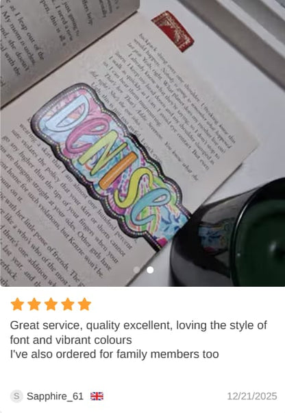 Where Every Chapter Knows Your Name - Personalized Bright Paisley Floral Doodle Magnetic Bookmark Clips Reading Birthday Gift - CALLIE