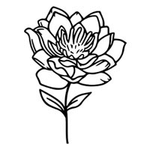 Personalized Line-Art Pet Photo Birth Flower Tattoo Sticker with Name Party Birthday Gift for Dog Cat Pet Lover Owner - CALLIE