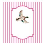 Personalized Mallard Duck Pattern Striped Tassel Woven Throw Blanket with Name Nursery Decor Birthday Baby Shower Gift for Newborn New Parents - CALLIE