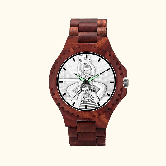 Photo Print Wooden Watch For Him | Callie