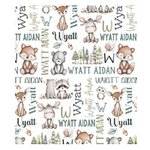 Personalized Cute Hand Painted Animals Soft Throw Blanket with Name and Initial Home Decor Daily Use Birthday Gift for Kids - CALLIE
