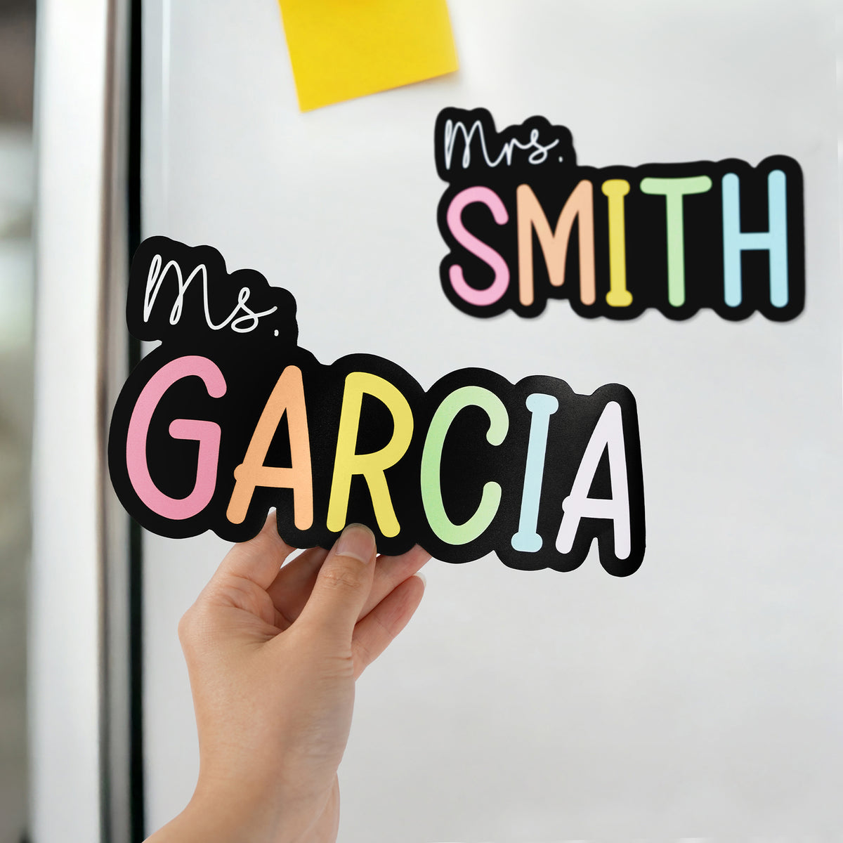 Personalized Rainbow Teacher Name Whiteboard Classroom Magnet Back to School  Gift for Teacher