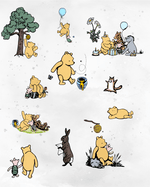 Personalized Classic Winnie the Pooh and Friends Soft Throw Blanket with Initial Name Nursery Decor Birthday Baby Shower Gift for Kids Newborns - CALLIE