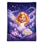Personalized 3D-Effect Artwork Fantasy Angel Kid Photo A5 Spiral Journal Notebook with Name Daily Use Back to School Birthday Gift for Kids Students - CALLIE